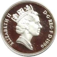 (№1996km936b) Монета Великобритания 1996 год 2 Pence (25-летие десятичной валюты, Шлейфы - серебро)
